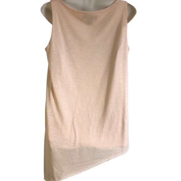 White House Black Market top XS asymmetrical textured lightweight raw edge hem - Picture 4 of 8